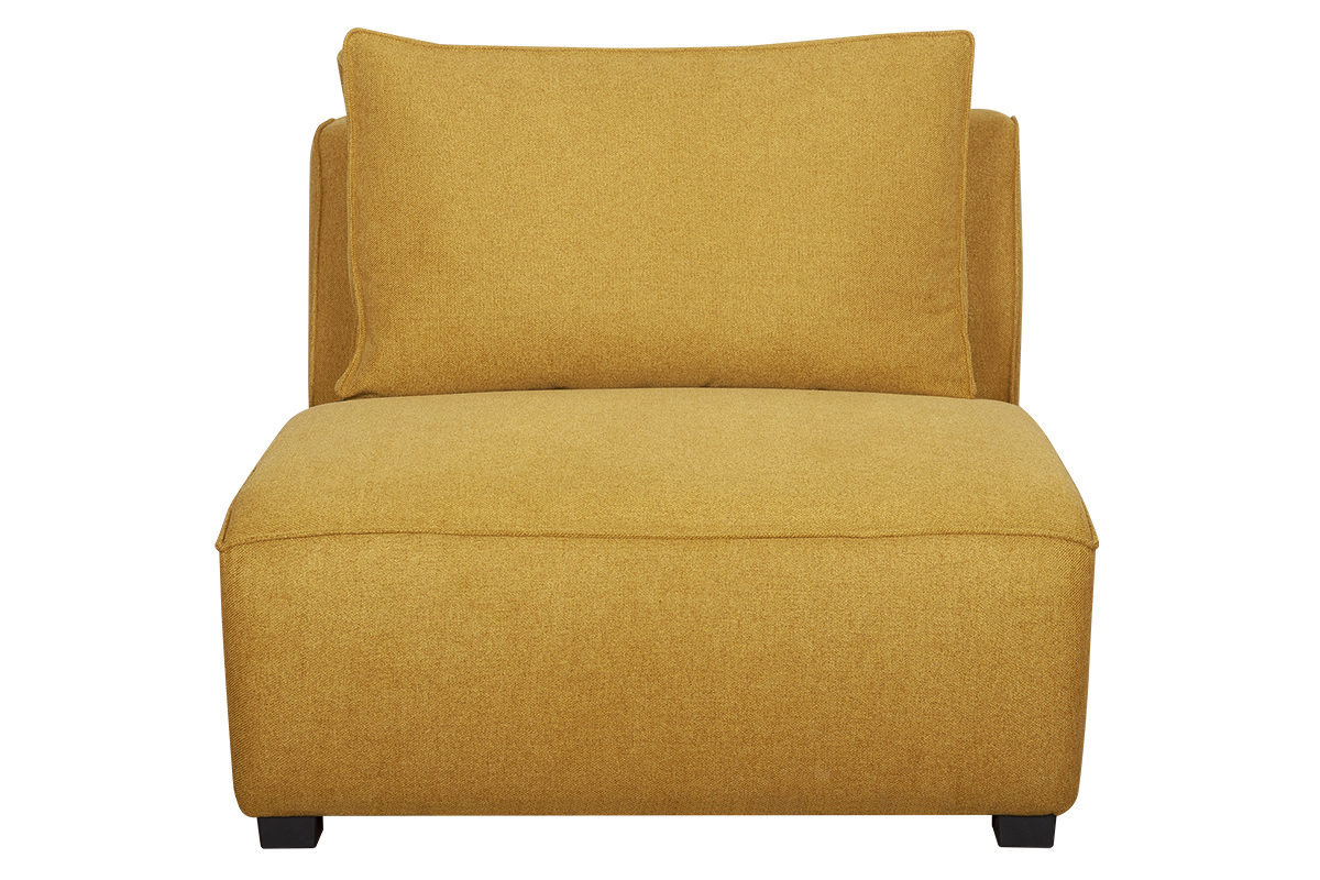 Poltrona design in tessuto giallo cumino PLURIEL
