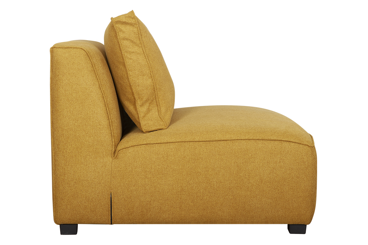 Poltrona design in tessuto giallo cumino PLURIEL