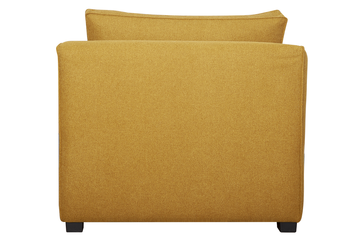 Poltrona design in tessuto giallo cumino PLURIEL