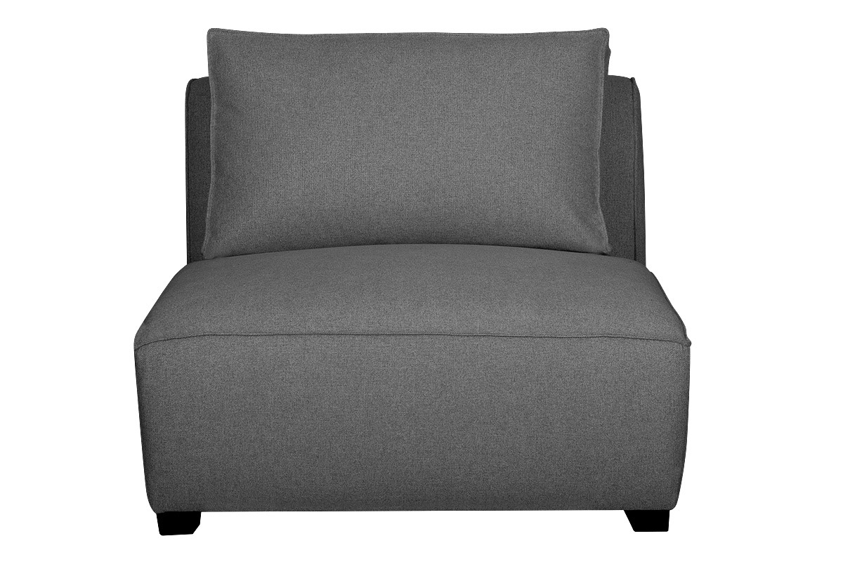 Poltrona design in tessuto grigio antracite PLURIEL