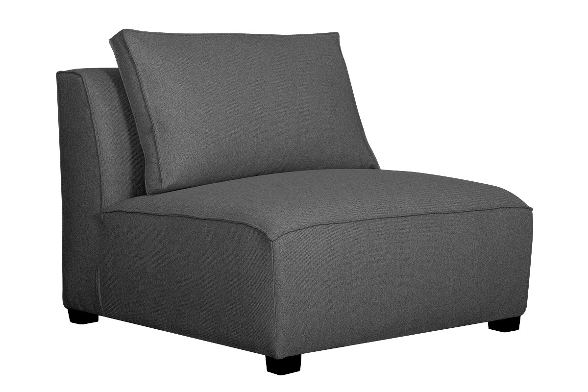 Poltrona design in tessuto grigio antracite PLURIEL