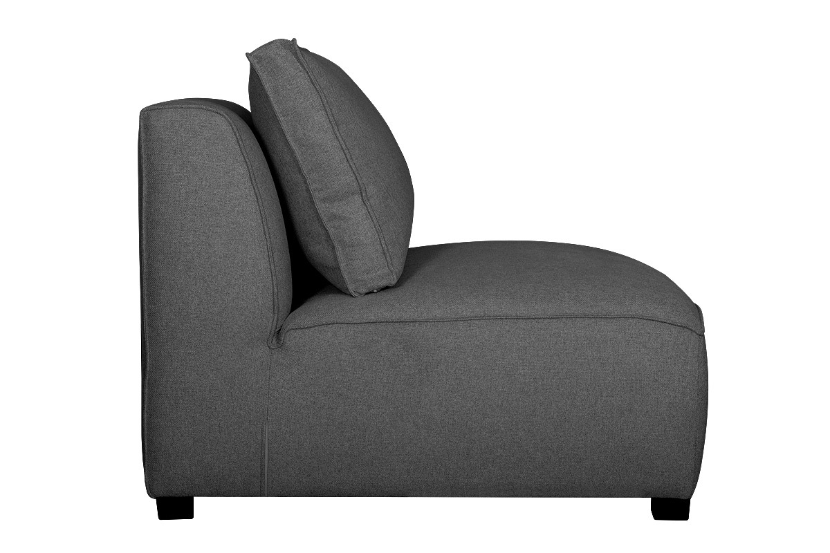 Poltrona design in tessuto grigio antracite PLURIEL