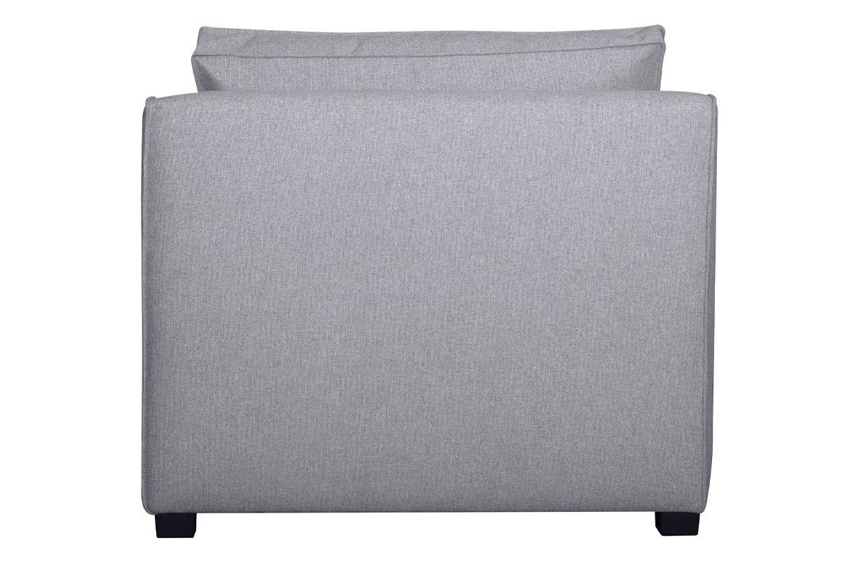 Poltrona design in tessuto grigio chiaro PLURIEL
