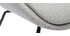 Poltrona design in tessuto testurizzato grigio chiaro GILLY