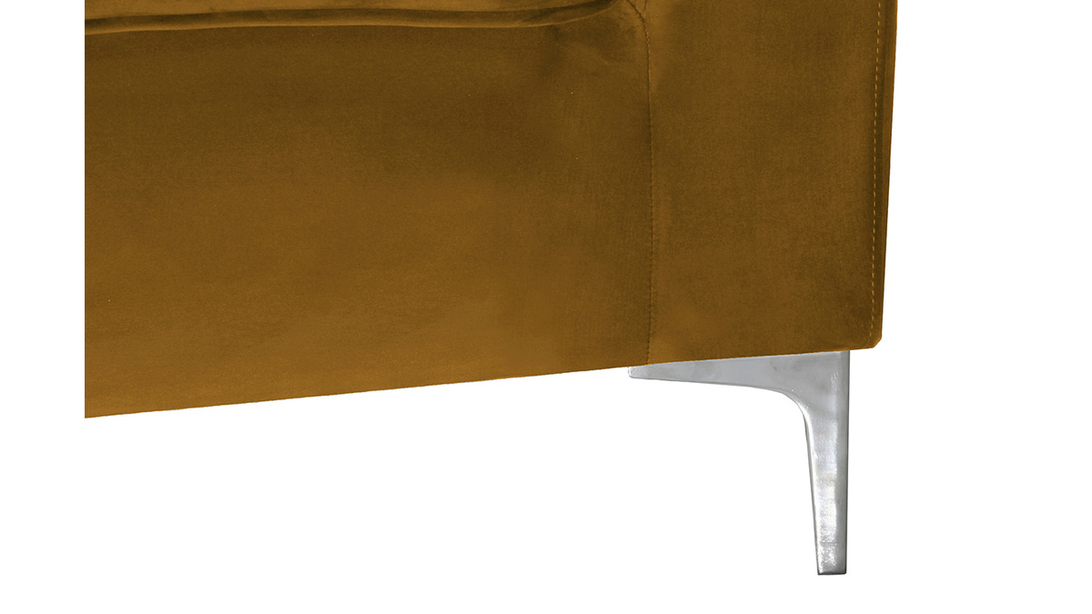 Poltrona design in velluto dorato HARRY