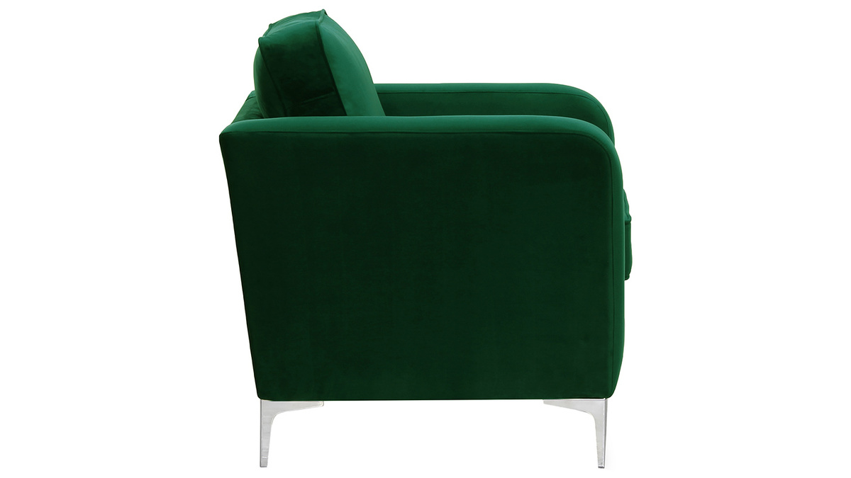 Poltrona design in velluto verde HARRY