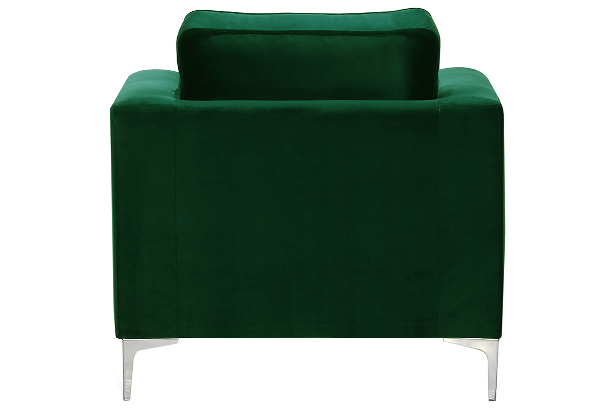 Poltrona design in velluto verde HARRY
