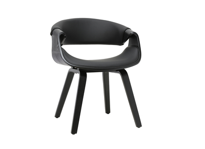 Poltrona design nera e legno nero ARAMIS