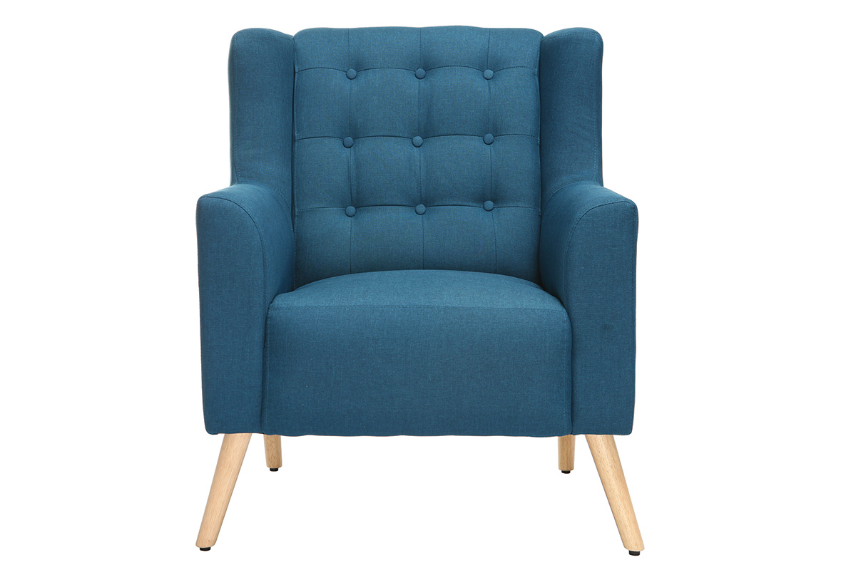 Poltrona design scandinava foglia di t e legno chiaro BRIGHTON