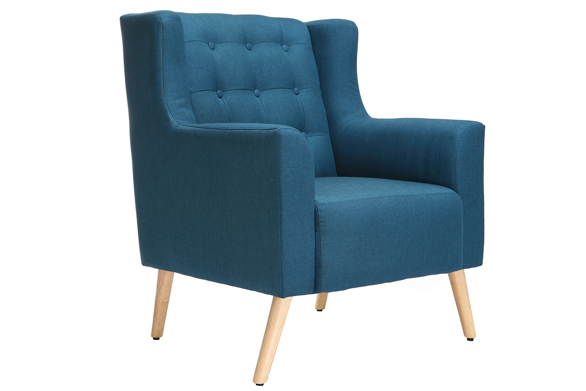 Poltrona design scandinava foglia di t e legno chiaro BRIGHTON