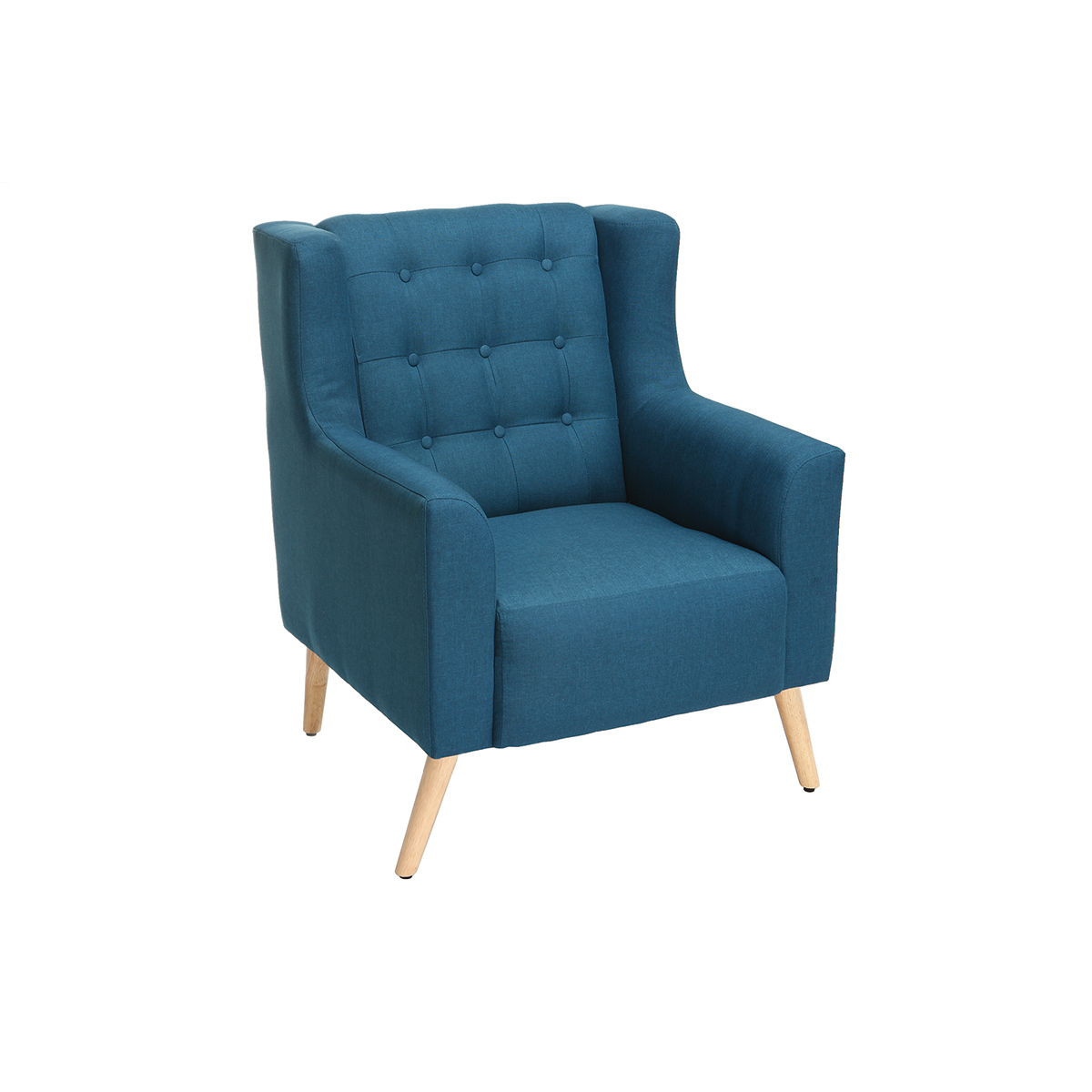 Poltrona design scandinava foglia di tè e legno chiaro BRIGHTON