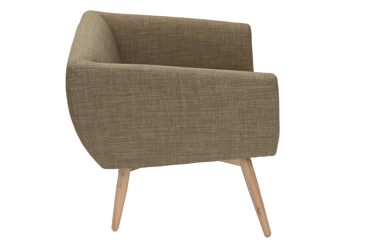 Poltrona design seduta in tessuto color verde oliva - ARTIK