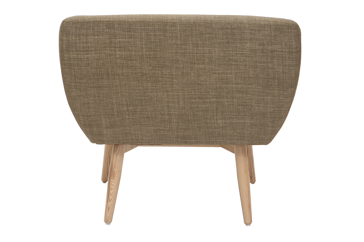 Poltrona design seduta in tessuto color verde oliva - ARTIK