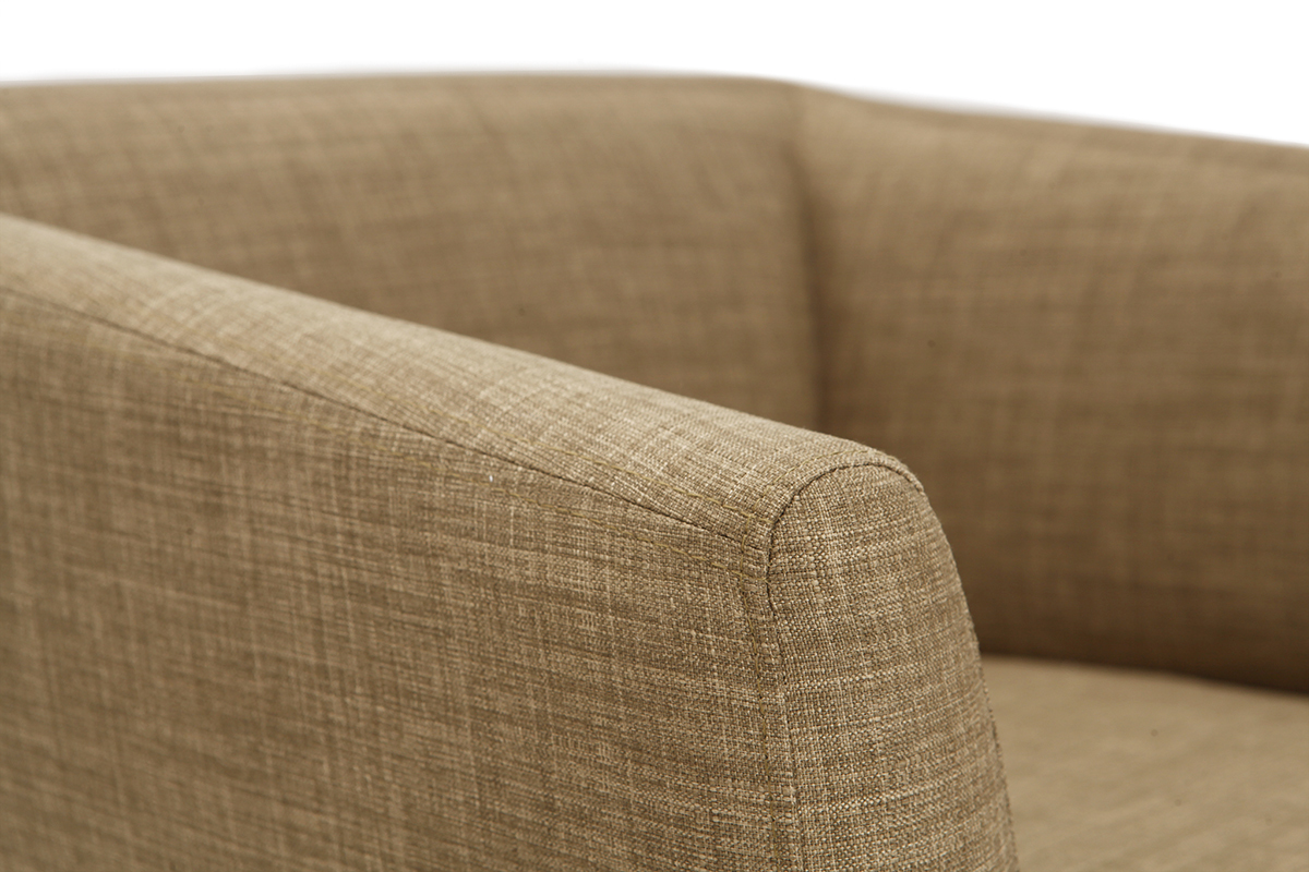 Poltrona design seduta in tessuto color verde oliva - ARTIK