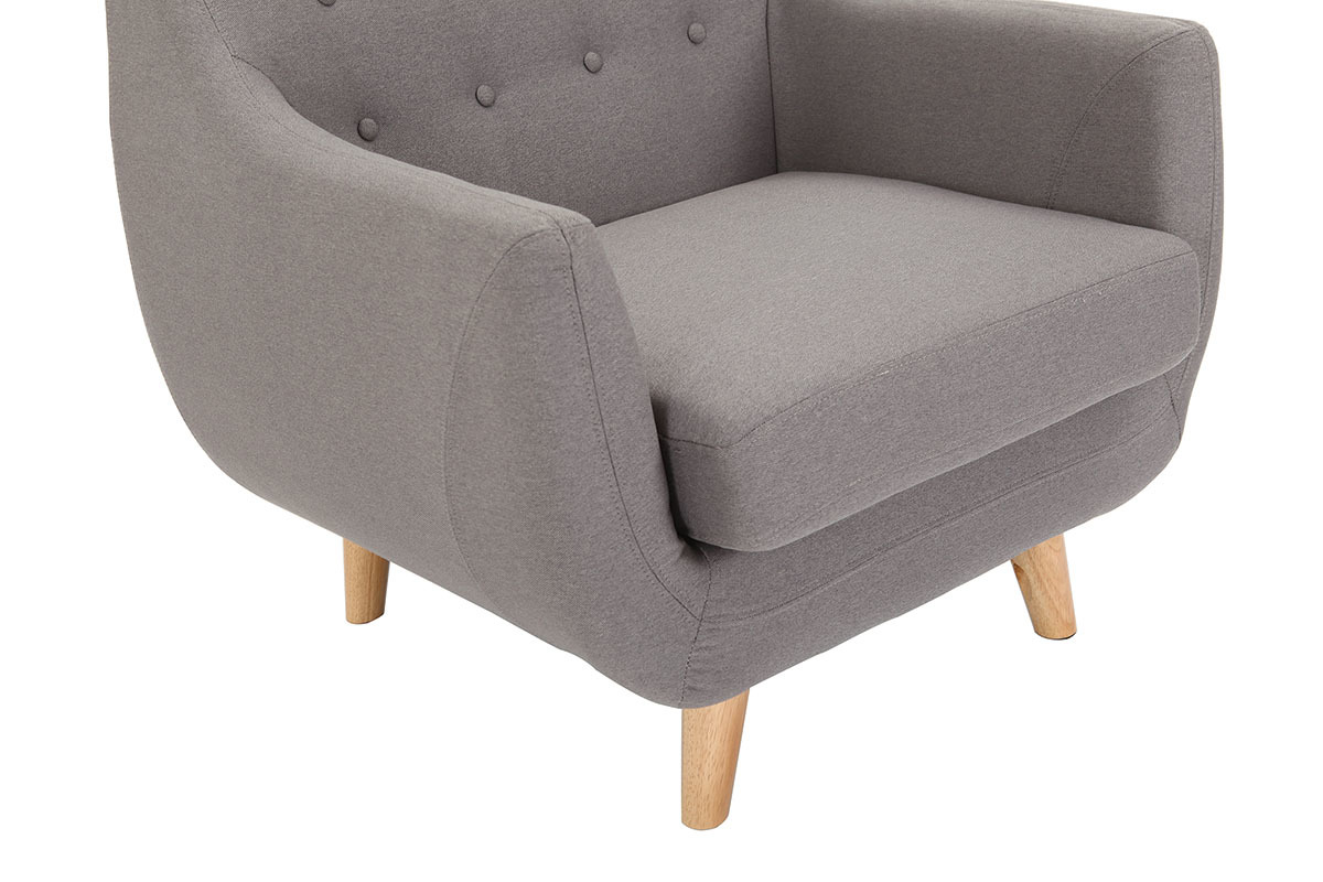 Poltrona design sfoderabile grigia YNOK