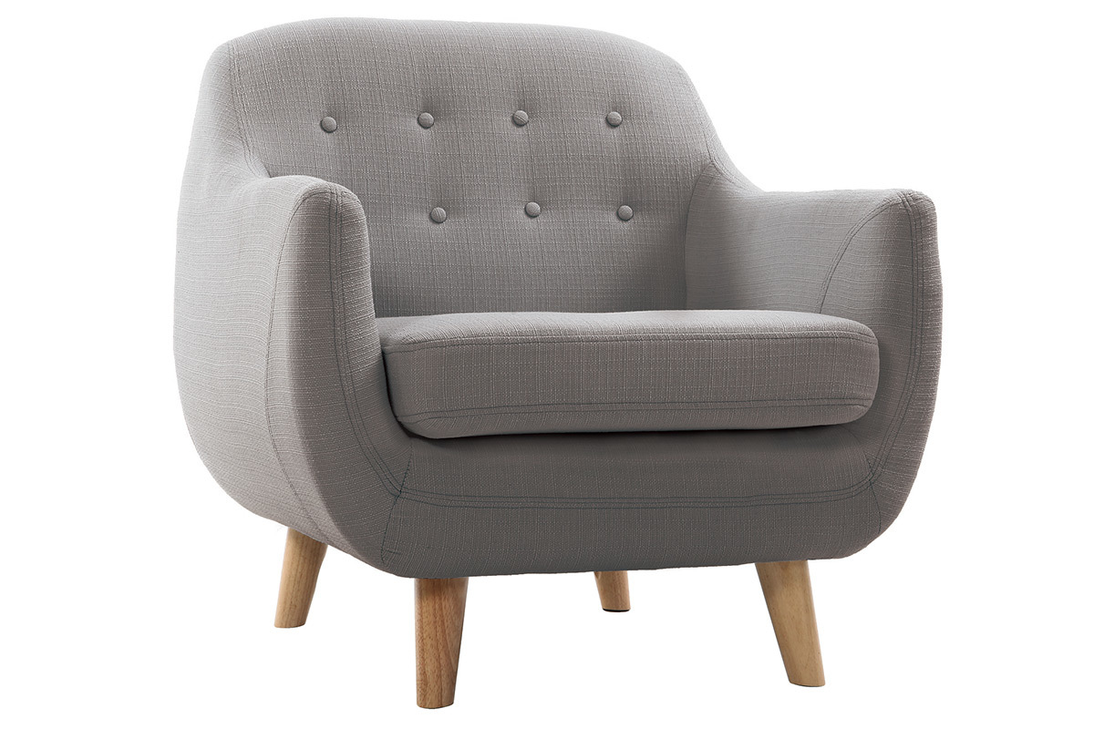 Poltrona design sfoderabile grigia YNOK