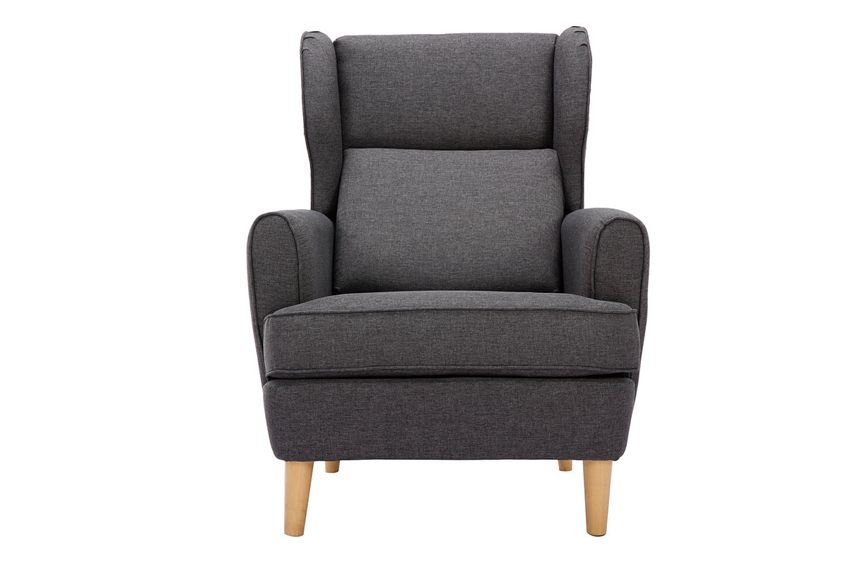 Poltrona design tessuto grigio scuro VIVO