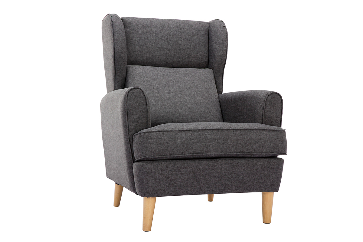 Poltrona design tessuto grigio scuro VIVO