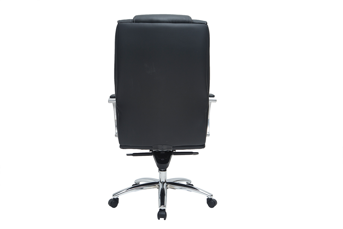 Poltrona di direzione in pelle nera DONATELLO