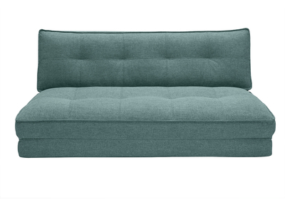 Poltrona letto 2 posti convertibile in tessuto verde grigio SALLY