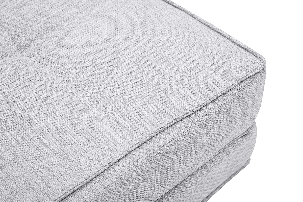 Poltrona letto 2 posti in tessuto grigio chiaro KATY