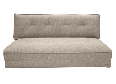 Poltrona letto a 2 posti in tessuto color talpa SALLY