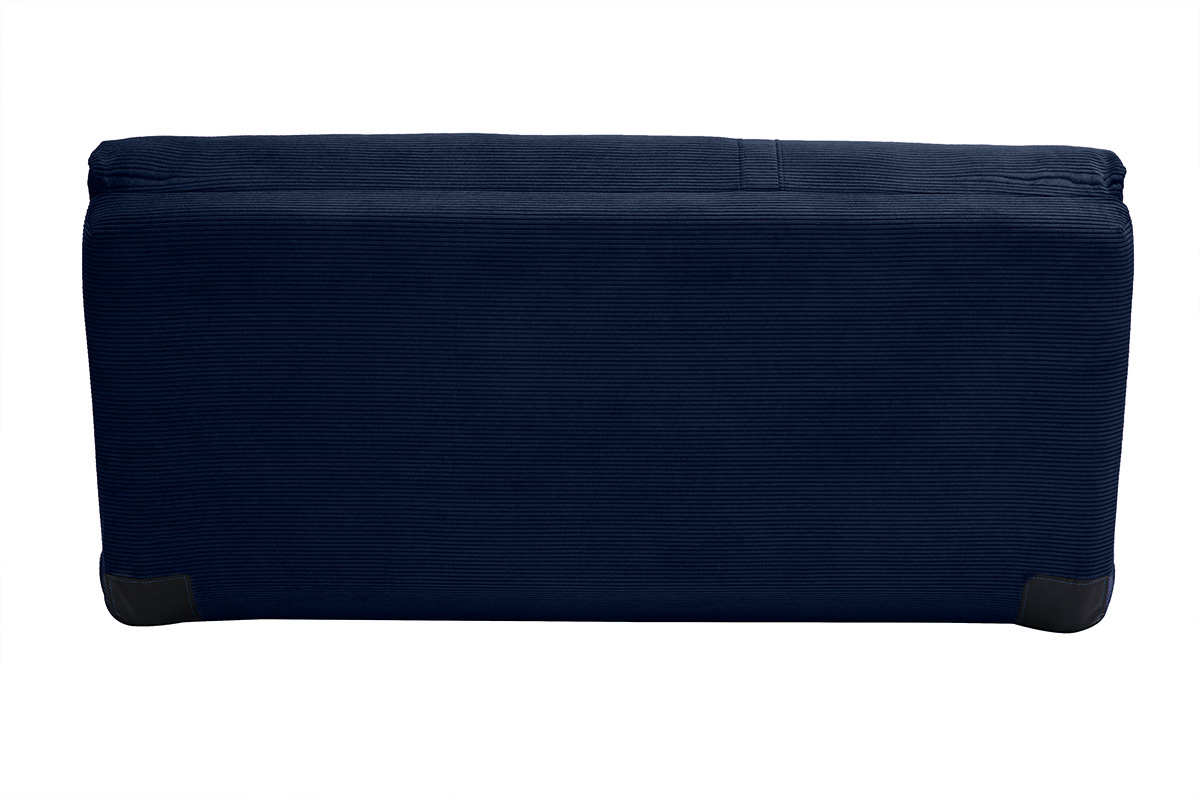 Poltrona letto convertibile 2 posti in tessuto velluto a coste blu scuro SPENCER
