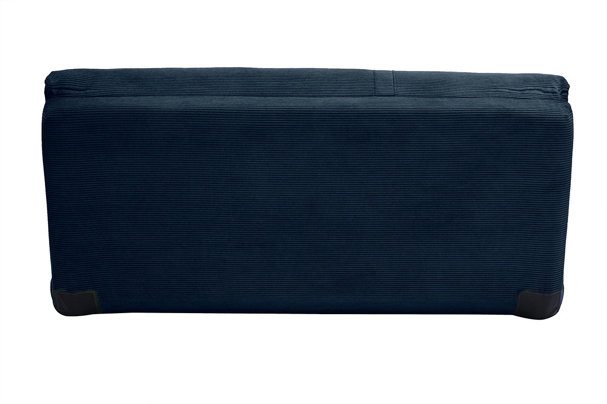 Poltrona letto convertibile 2 posti in tessuto velluto a coste blu scuro SPENCER