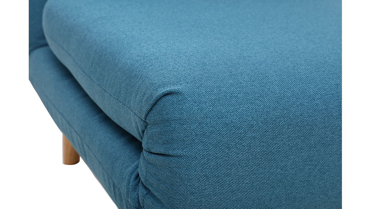Poltrona letto convertibile in tessuto blu anatra AMIKO