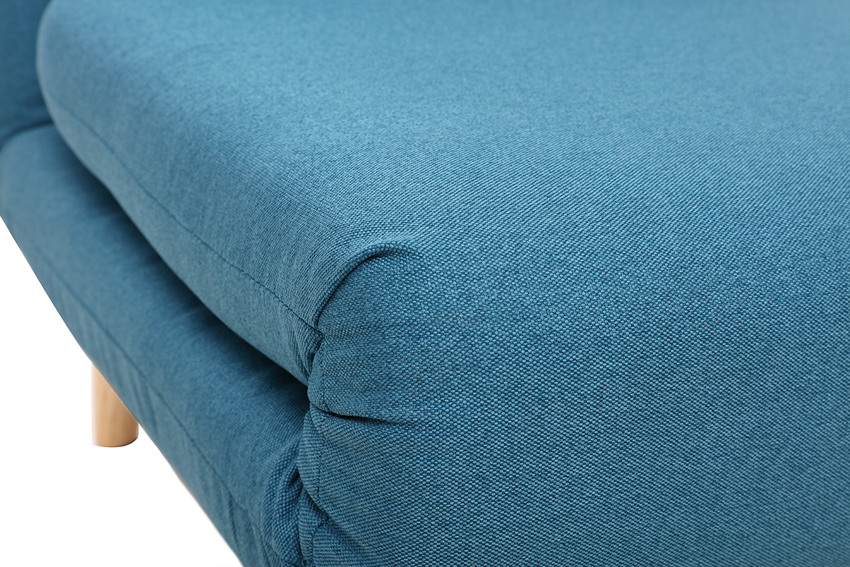 Poltrona letto convertibile in tessuto blu anatra AMIKO