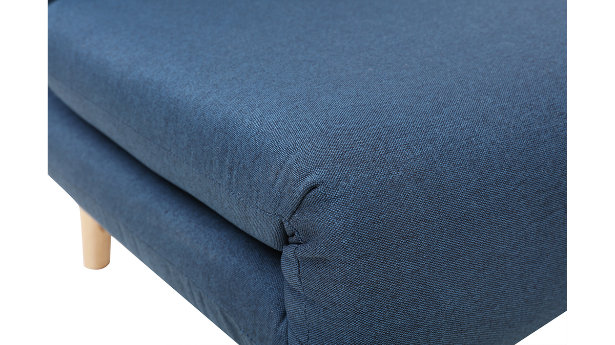 Poltrona letto convertibile in tessuto blu scuro AMIKO