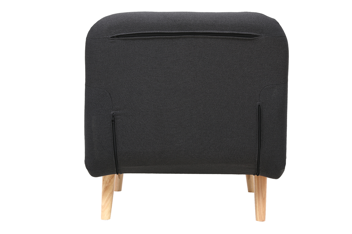 Poltrona letto convertibile in tessuto grigio scuro AMIKO