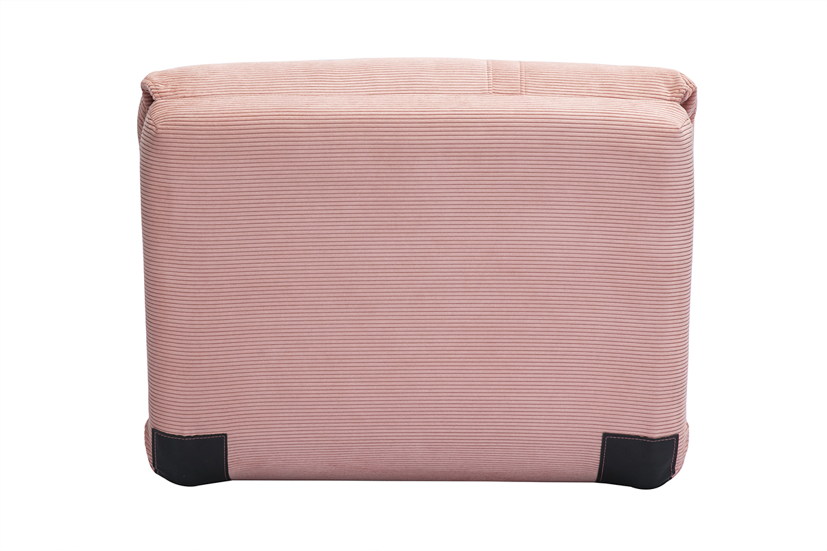 Poltrona letto singola convertibile in tessuto velluto a coste rosa SPENCER