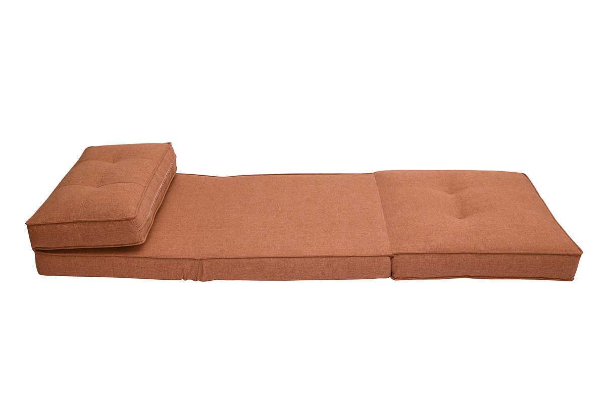 Poltrona letto singola in tessuto color terracotta SALLY