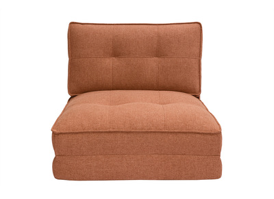 Poltrona letto singola in tessuto color terracotta SALLY