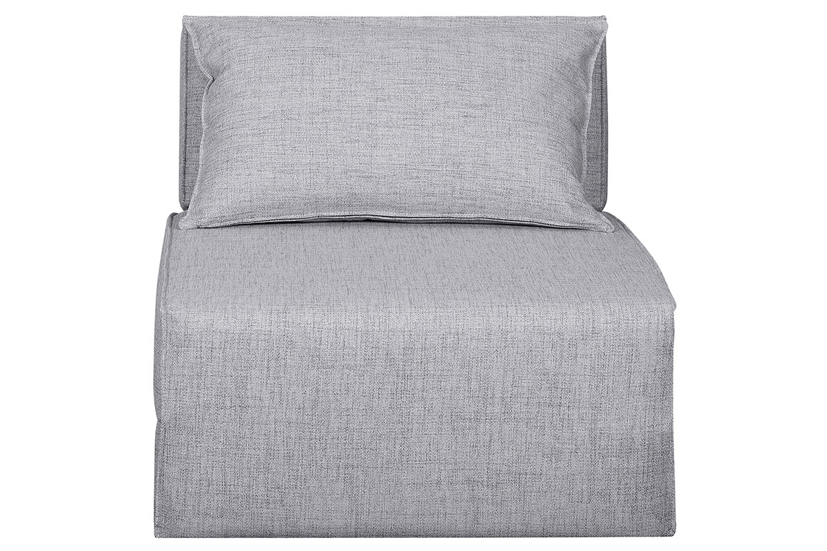 Poltrona letto singola in tessuto grigio chiaro VICTOR
