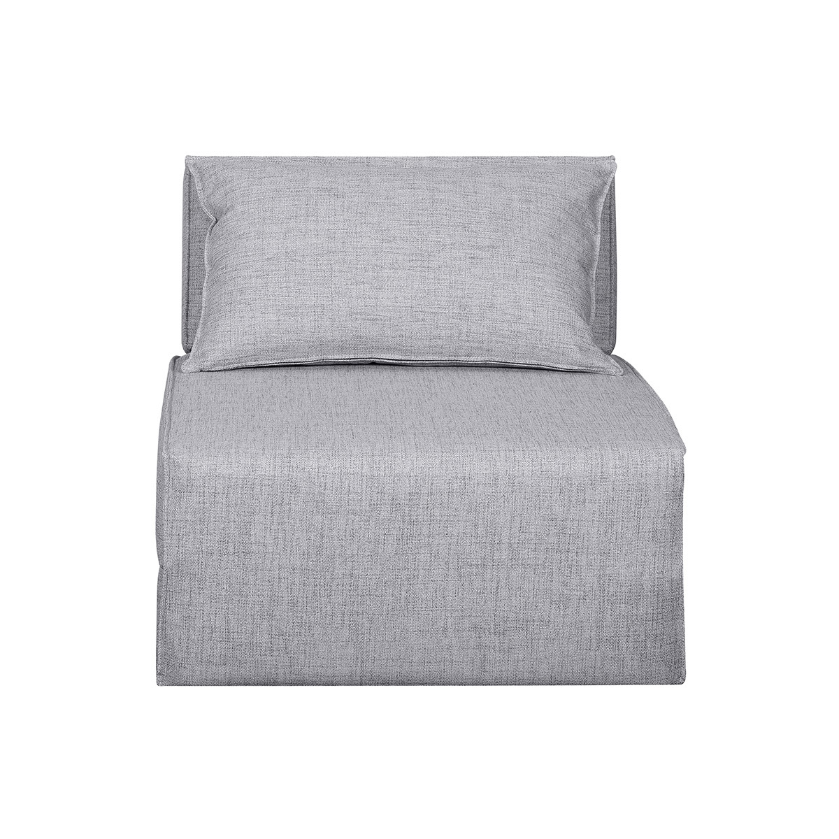 Poltrona letto singola in tessuto grigio chiaro VICTOR