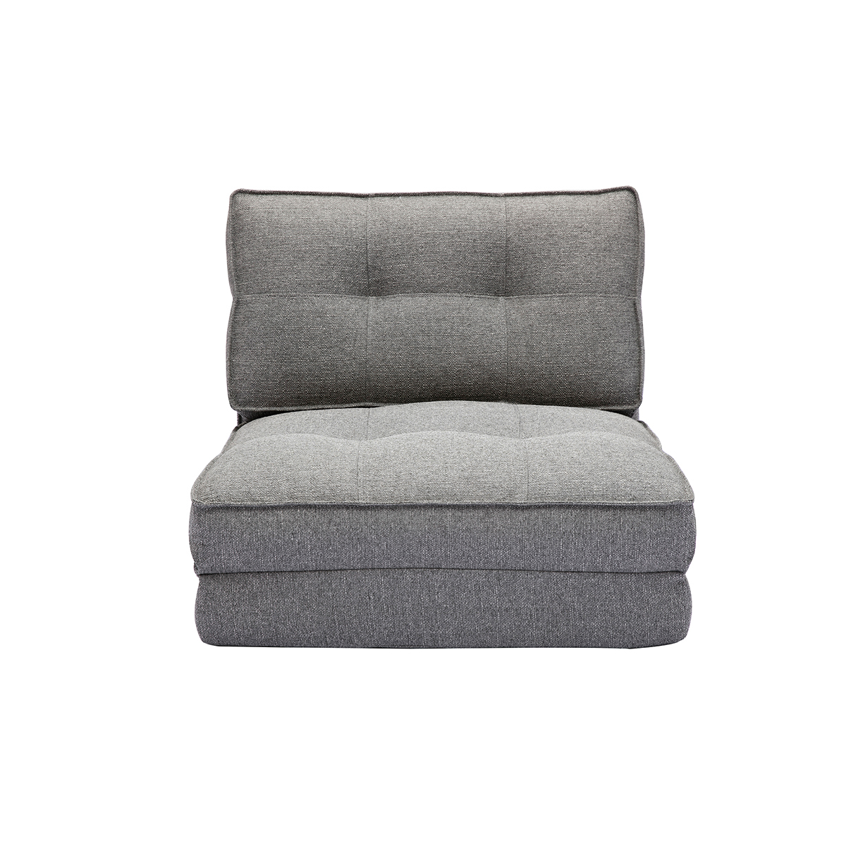 Poltrona letto singola in tessuto grigio chiné SALLY