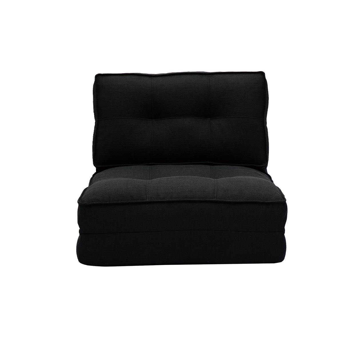 Poltrona letto singola in tessuto nero SALLY