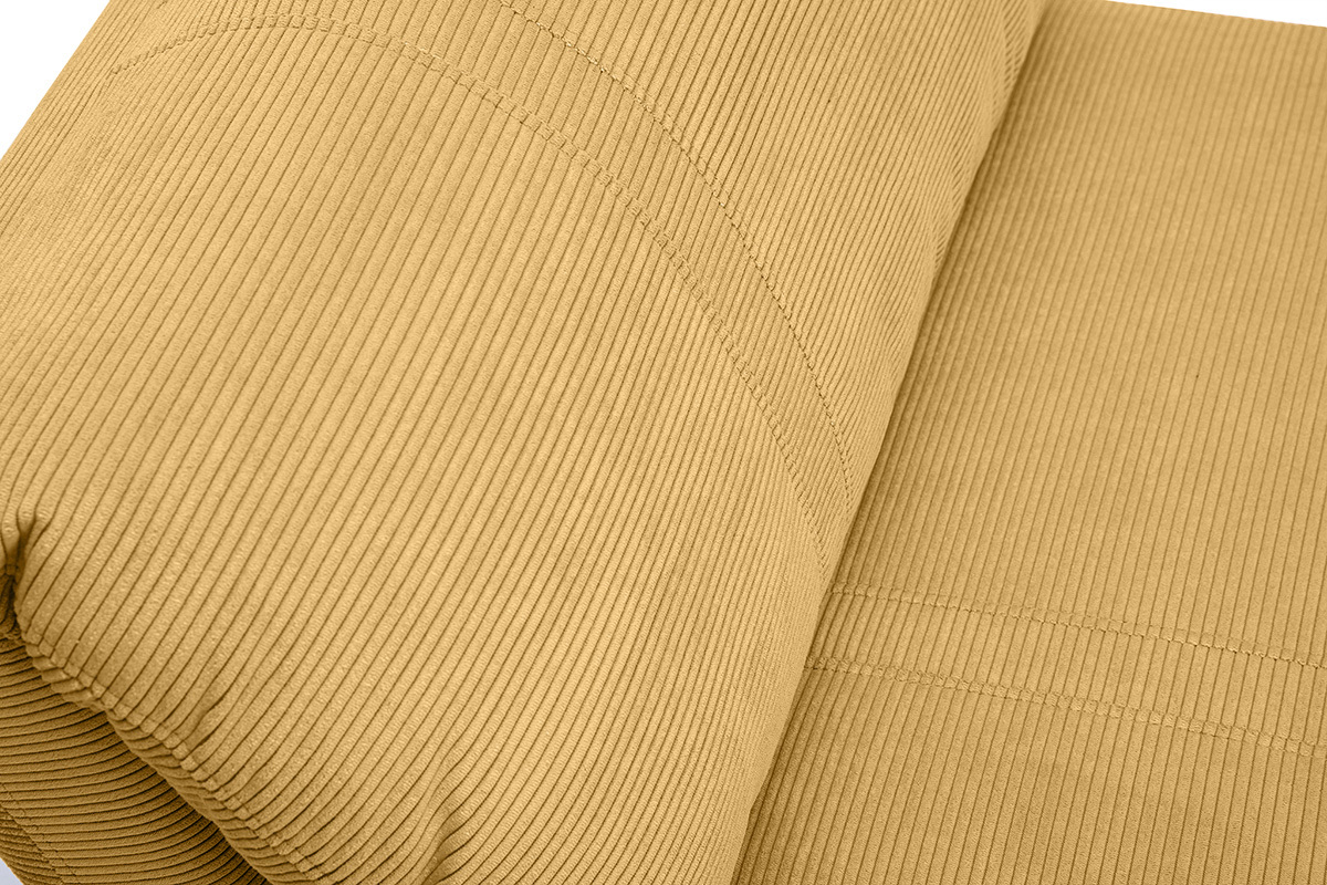Poltrona letto singola in tessuto velluto a coste giallo curry SPENCER
