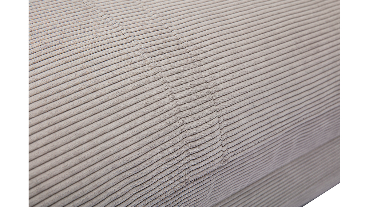Testiera in velluto a coste beige L160 cm YOLANDA