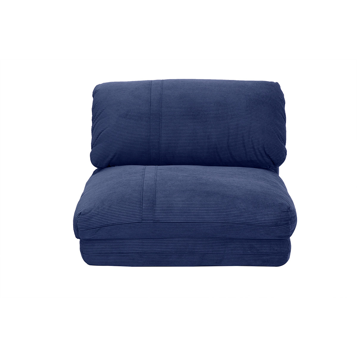 Poltrona letto singola in velluto a coste blu scuro SPENCER