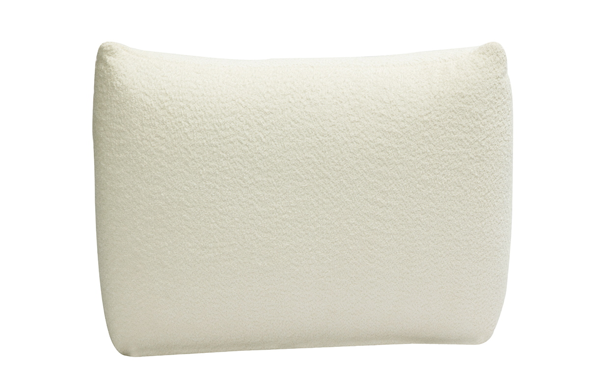 Poltrona lounge in tessuto boucl bianco sporco BUMPY