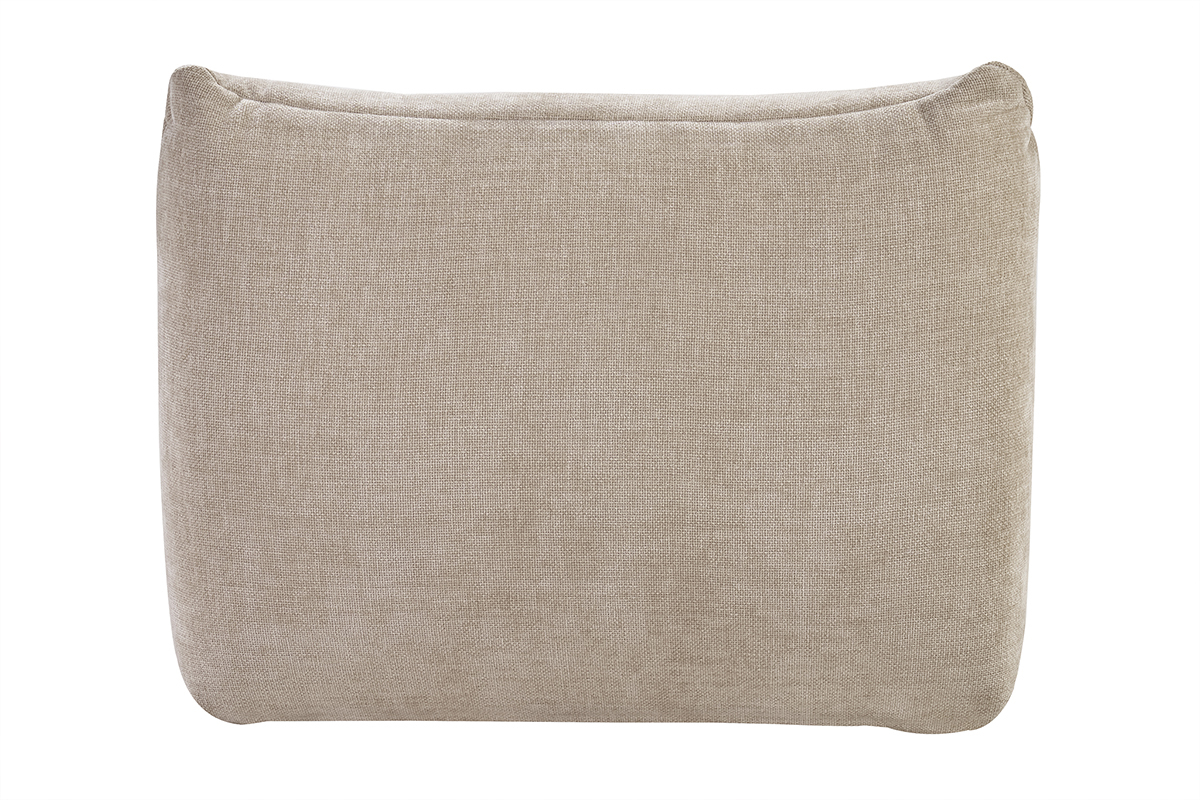 Poltrona lounge in tessuto effetto velluto testurizzato taupe BUMPY