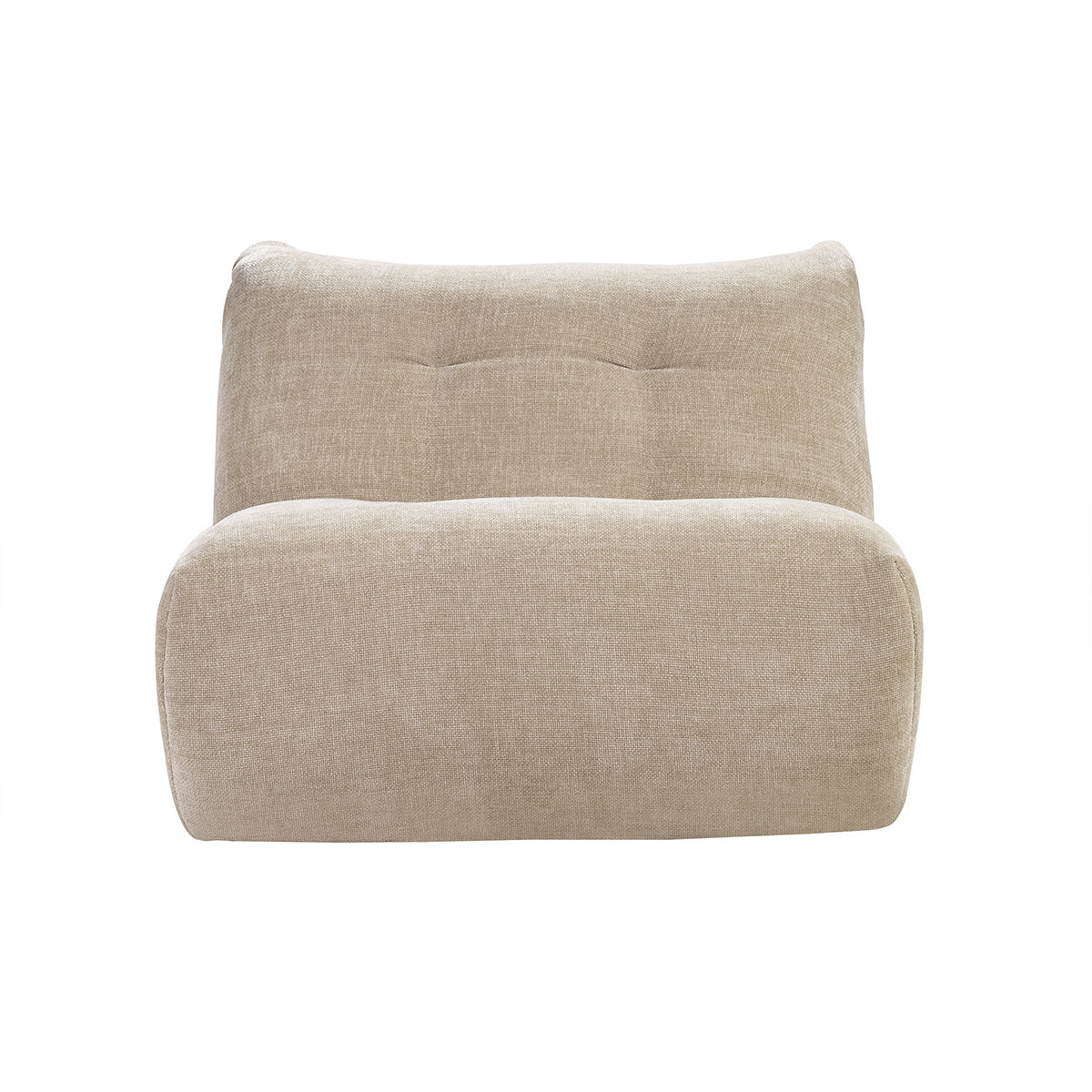 Poltrona lounge in tessuto effetto velluto testurizzato taupe BUMPY