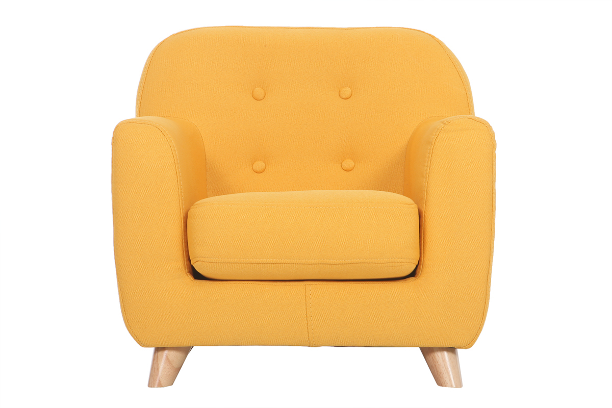 Poltrona per bambino scandinavo giallo NORKID