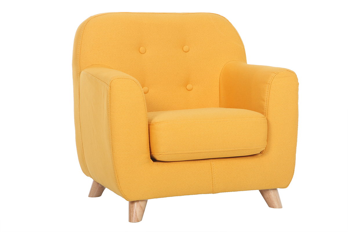Poltrona per bambino scandinavo giallo NORKID