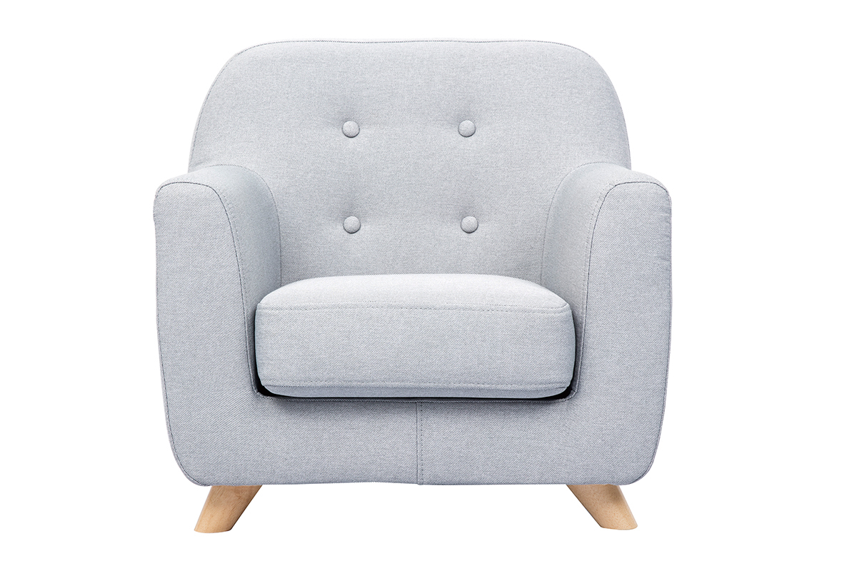 Poltrona per bambino scandinavo grigio chiaro NORKID
