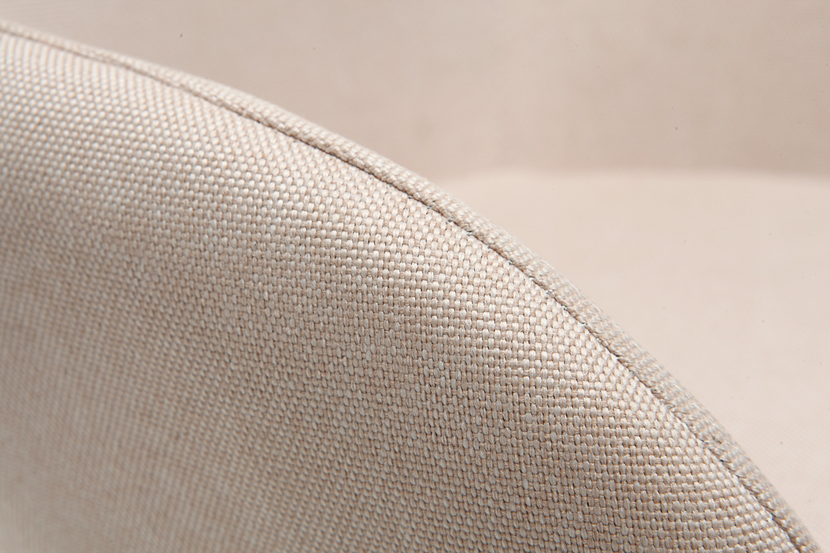 Poltrona relax - Baby sedia a dondolo tessuto naturale gambe in metallo e frassino JHENE