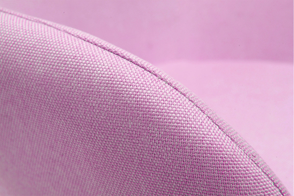 Poltrona relax - Baby sedia a dondolo tessuto rosa gambe in metallo e frassino JHENE
